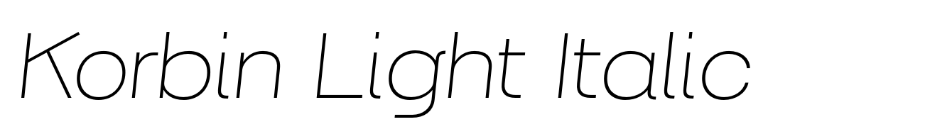 Korbin Light Italic